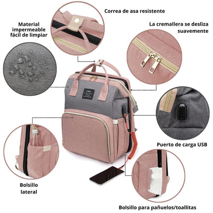 Mochila Cambiador 3 en 1 Para Bebés